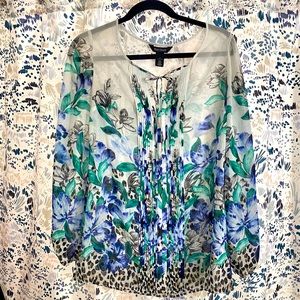 WHBM Floral Blouse